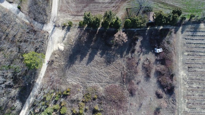 Vue des jardins par drone